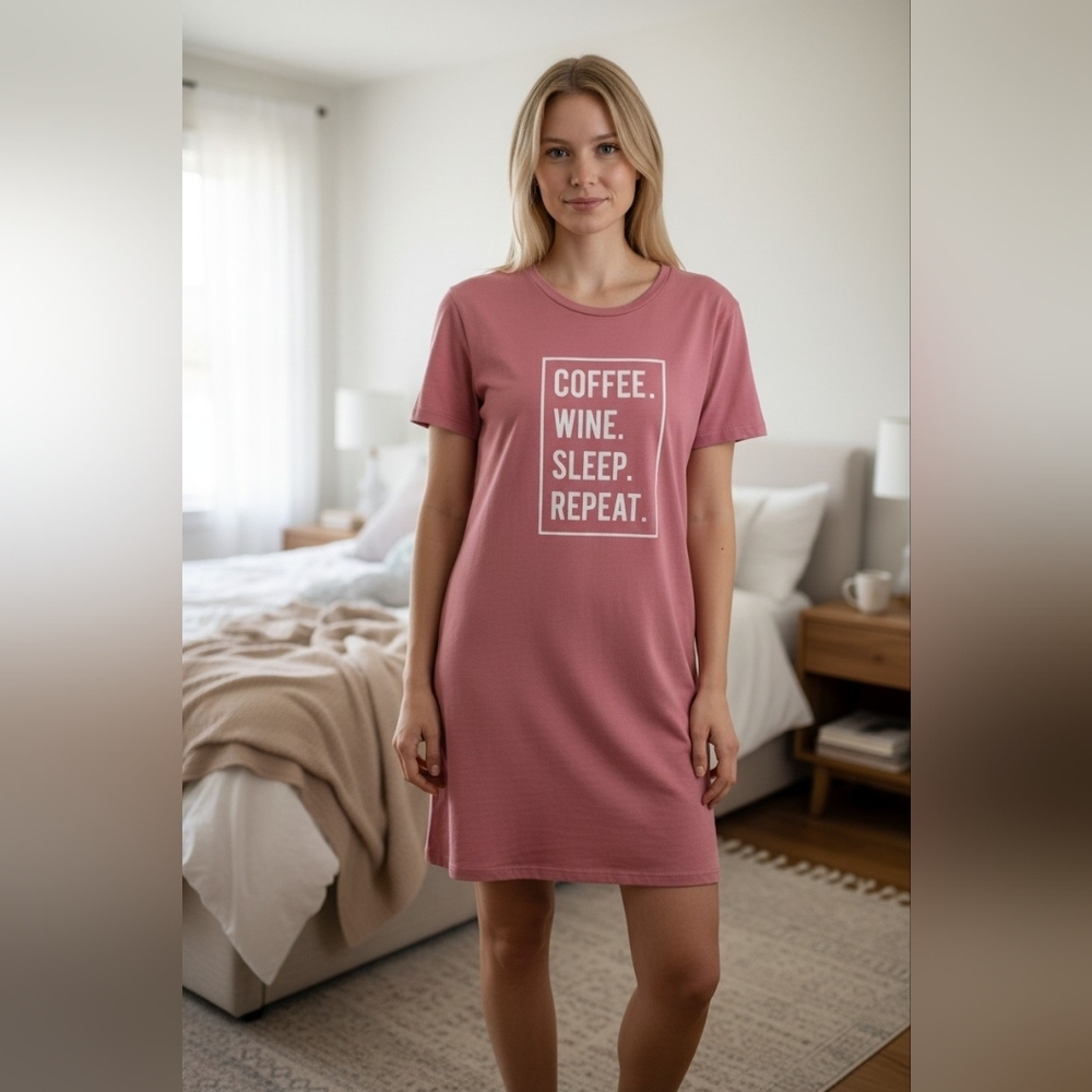 George Pink Casual T-Shirt Dress